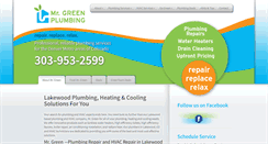 Desktop Screenshot of mrgreenplumbing.com
