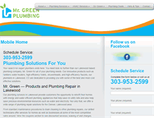 Tablet Screenshot of mrgreenplumbing.com